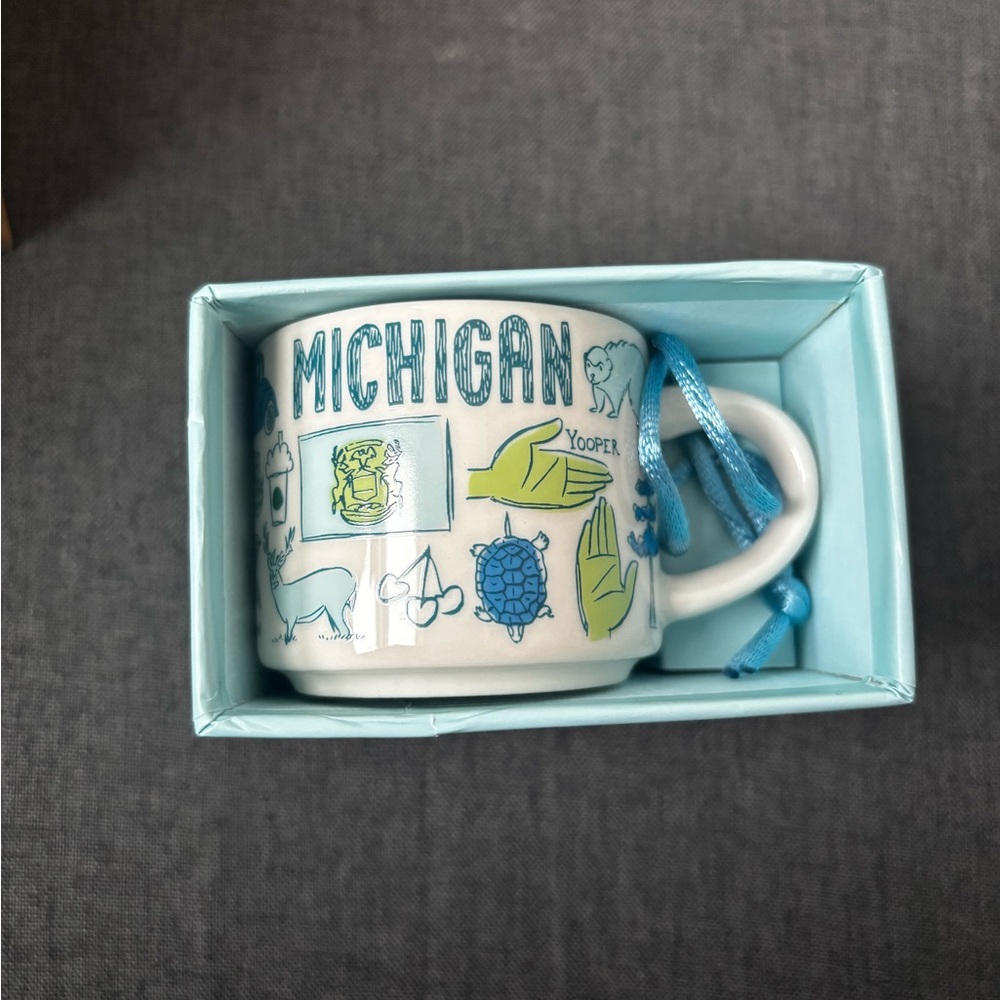 SOLD!! Collectible Starbucks Mini Michigan Mug - new in box
